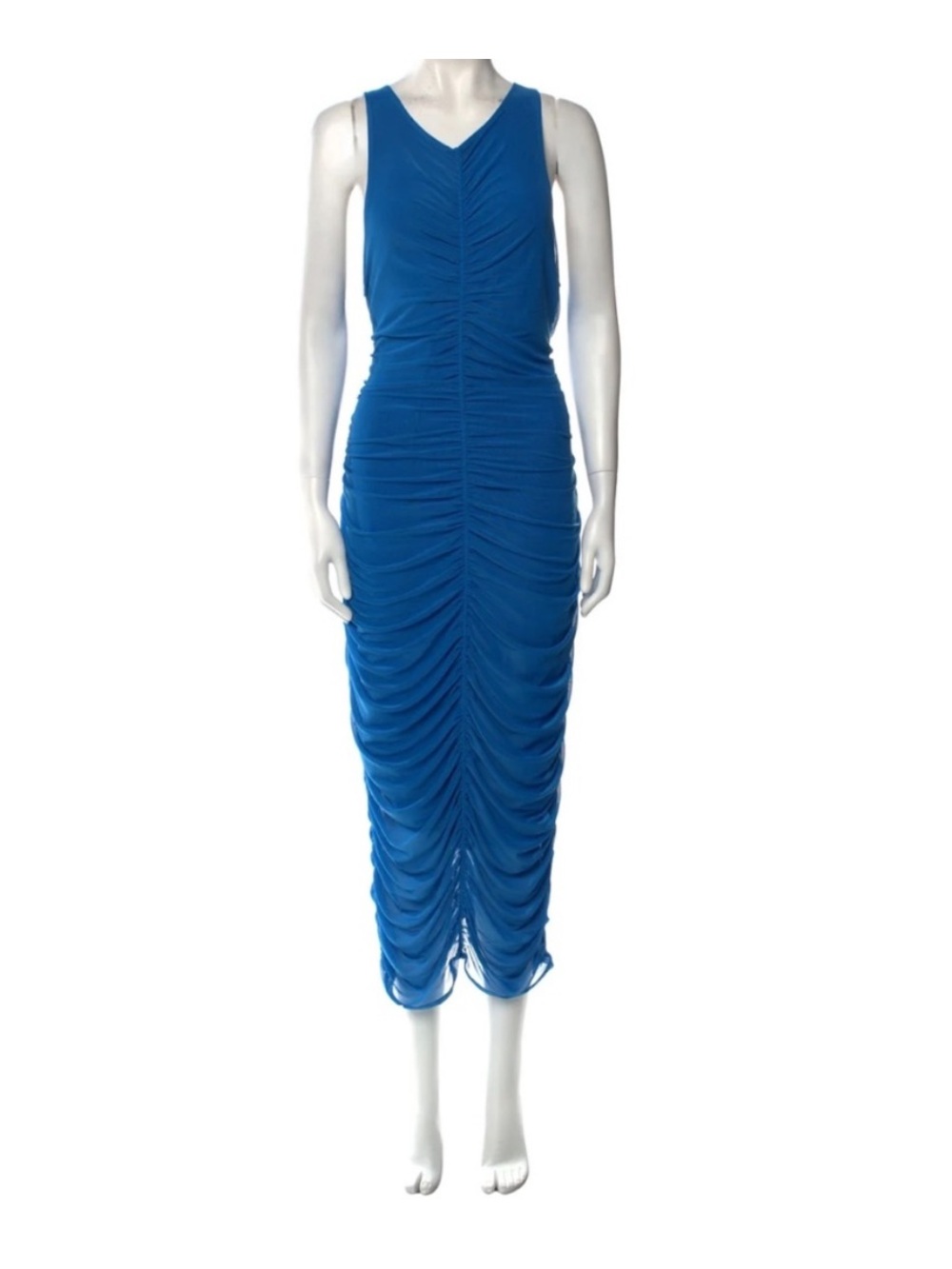 House of Harlow 1960 | blue ruched maxi dress